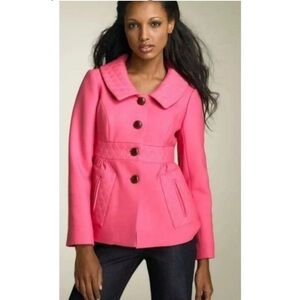NEW Smythe Wool Blend Tailored
Jacket *Pink* Quilted Trim Sz 6